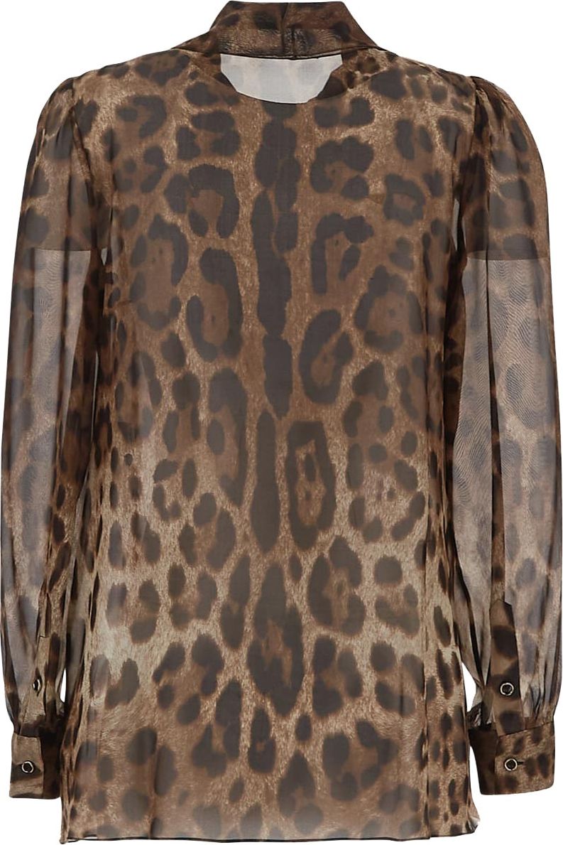 Dolce & Gabbana Leopard Shirt Bruin