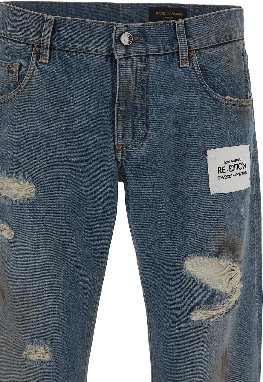 Dolce & Gabbana Dirty Jeans Blauw