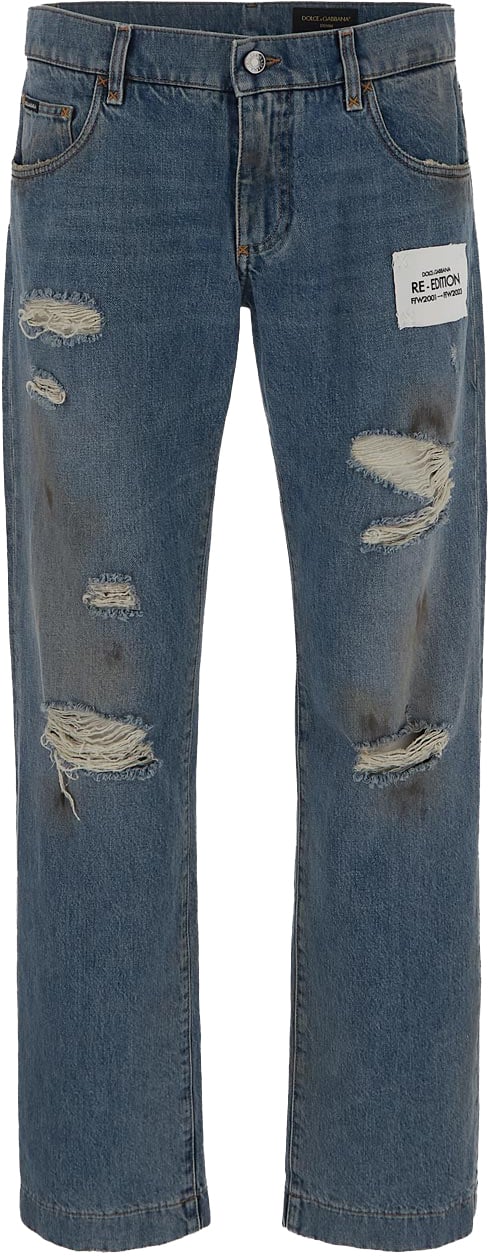 Dolce & Gabbana Dirty Jeans Blauw