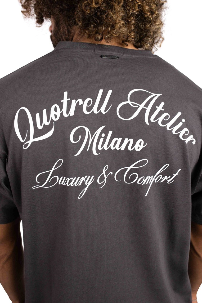 Quotrell Atelier Milano T-Shirt Heren Grijs/Wit Grijs
