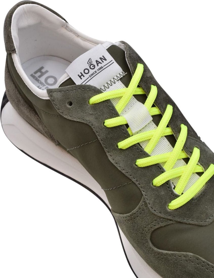 HOGAN Sneakers Retrorun In Camoscio Verde Groen