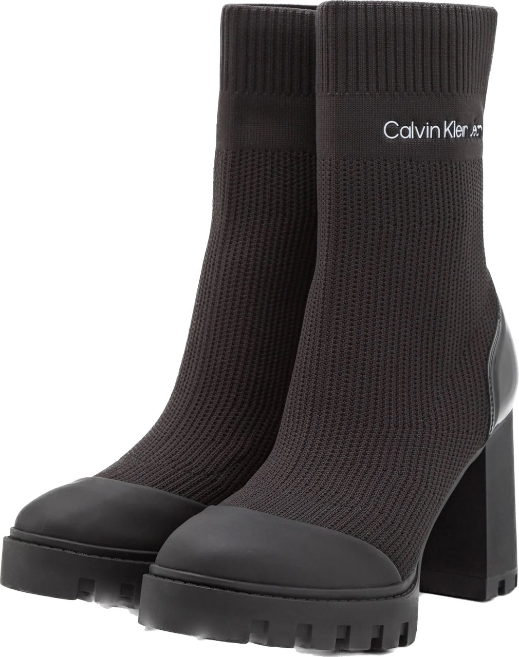 Calvin Klein Platform Knit Sock Zwart