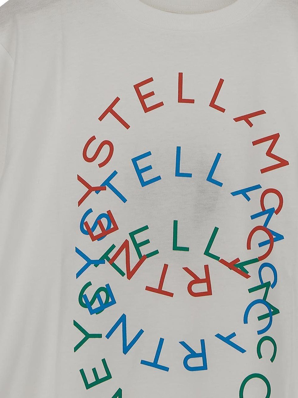 Stella McCartney Superimposed Circular Logos T-Shirt Wit