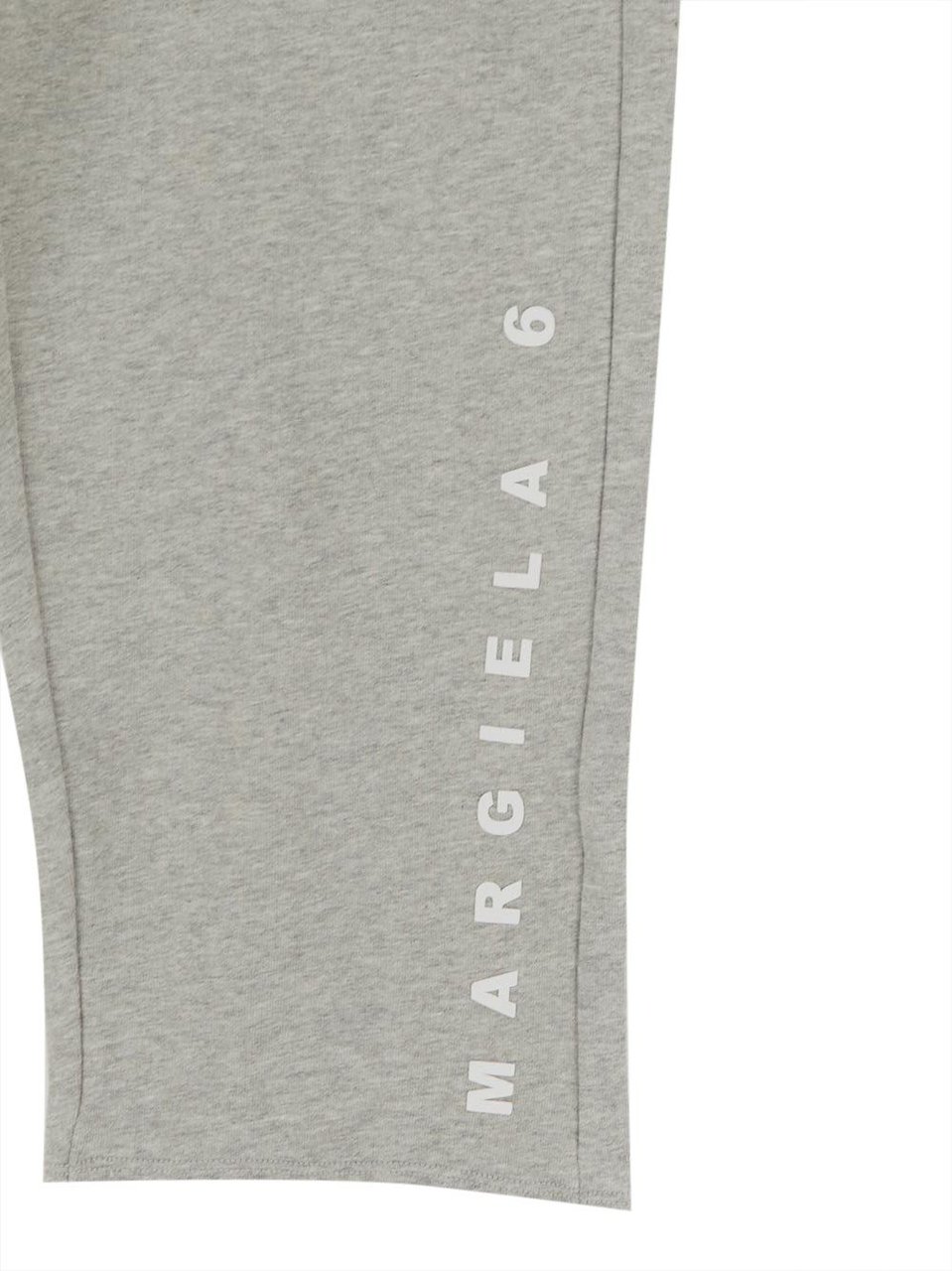 MM6 Maison Margiela Straight-Leg Fleece Pants With Logo Grijs