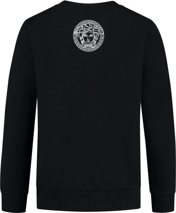Versace Sweatshirt Fleece + Logo Print + Medusa Print Zwart