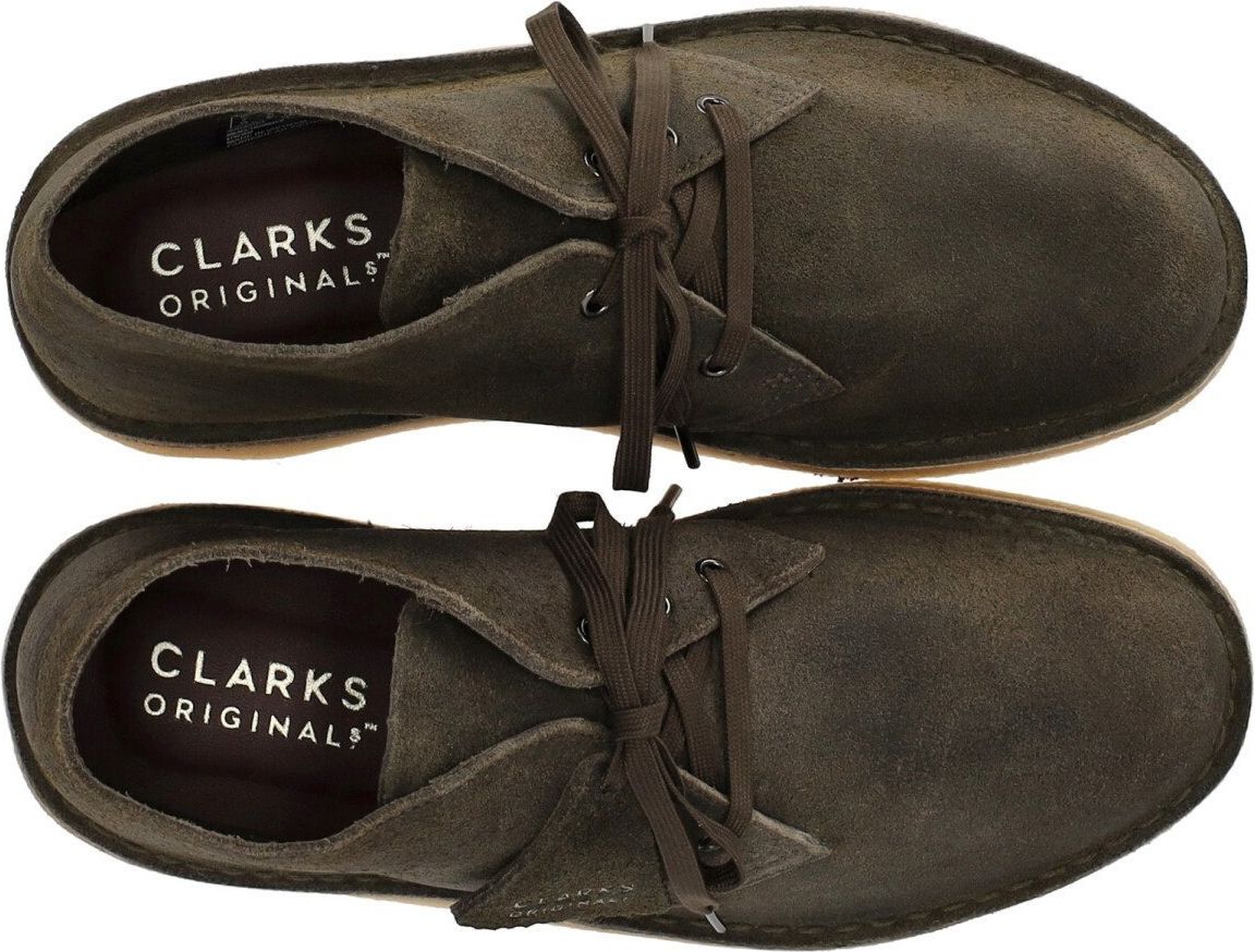 Clarks Original Desert Coal Olive Green Ankle Boot Green Groen