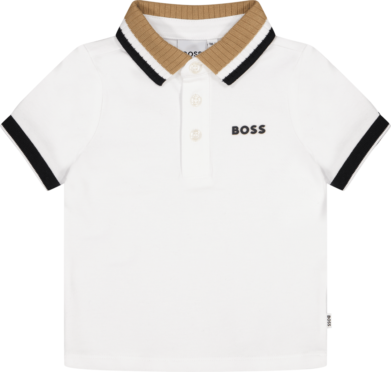 Hugo Boss Boss J05A35 baby polo wit Wit