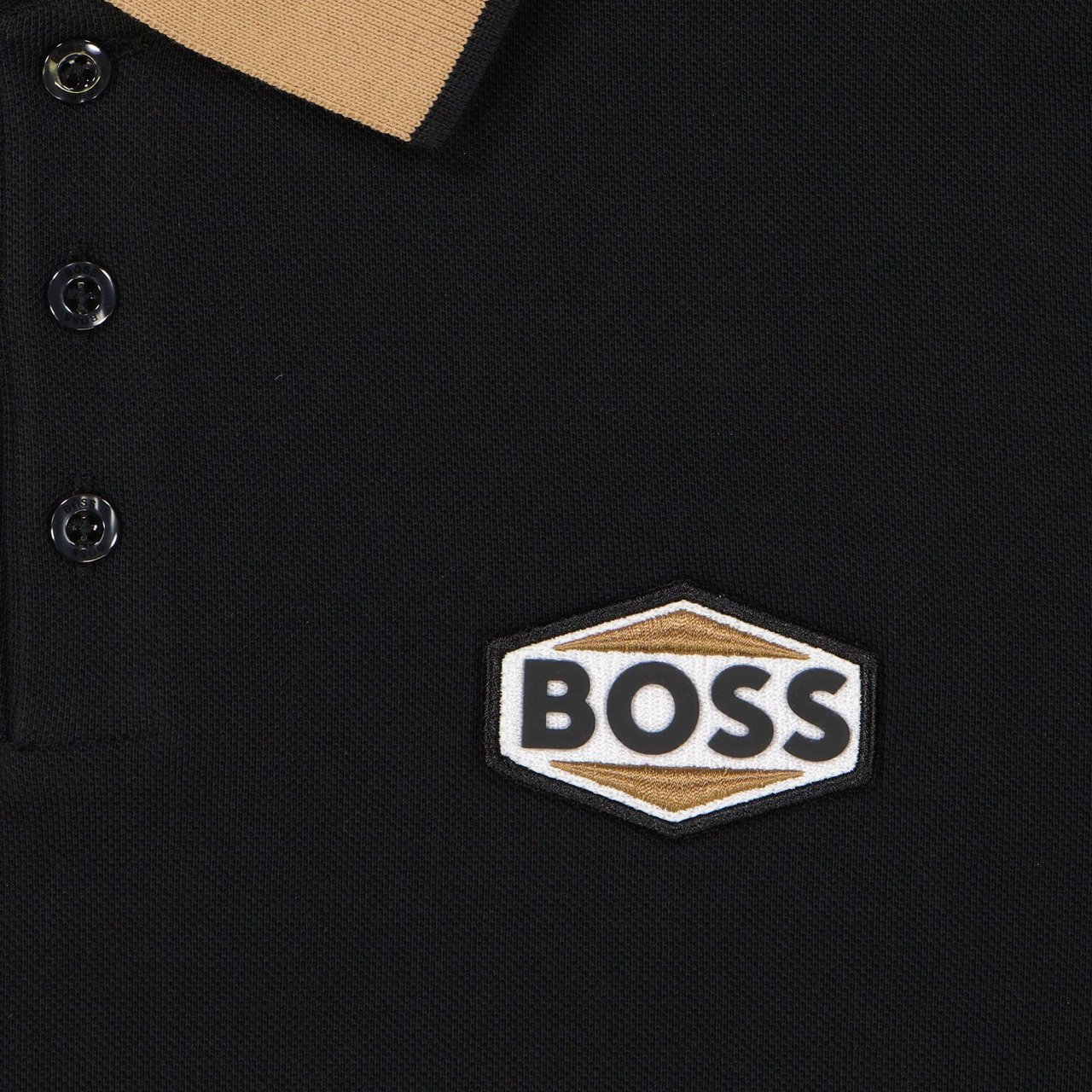 Hugo Boss Boss J25O97 kinder polo zwart Zwart