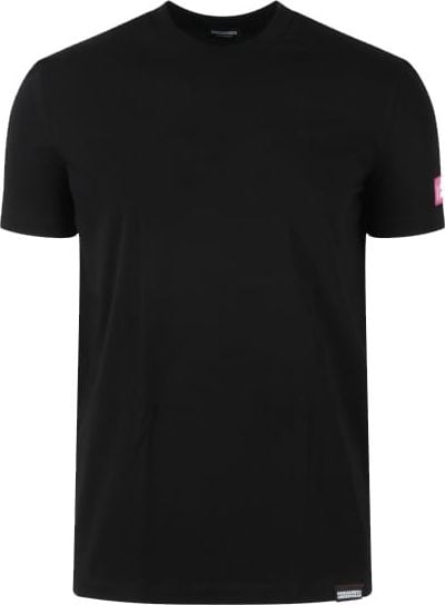 Dsquared2 Icon T-Shirt Heren Zwart/Roze Zwart