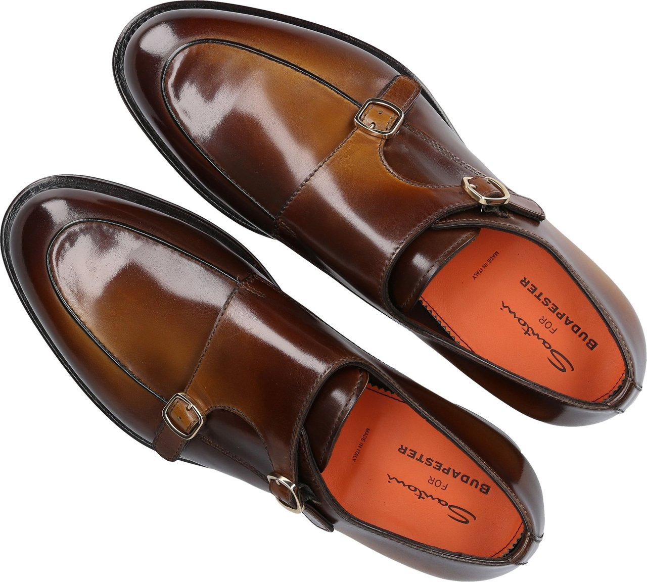 Santoni Monk Shoes Calfskin Pulia Beige