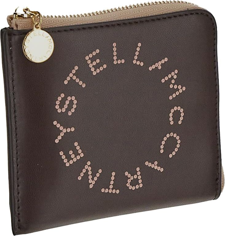 Stella McCartney Logo Zip Card Holder Bruin