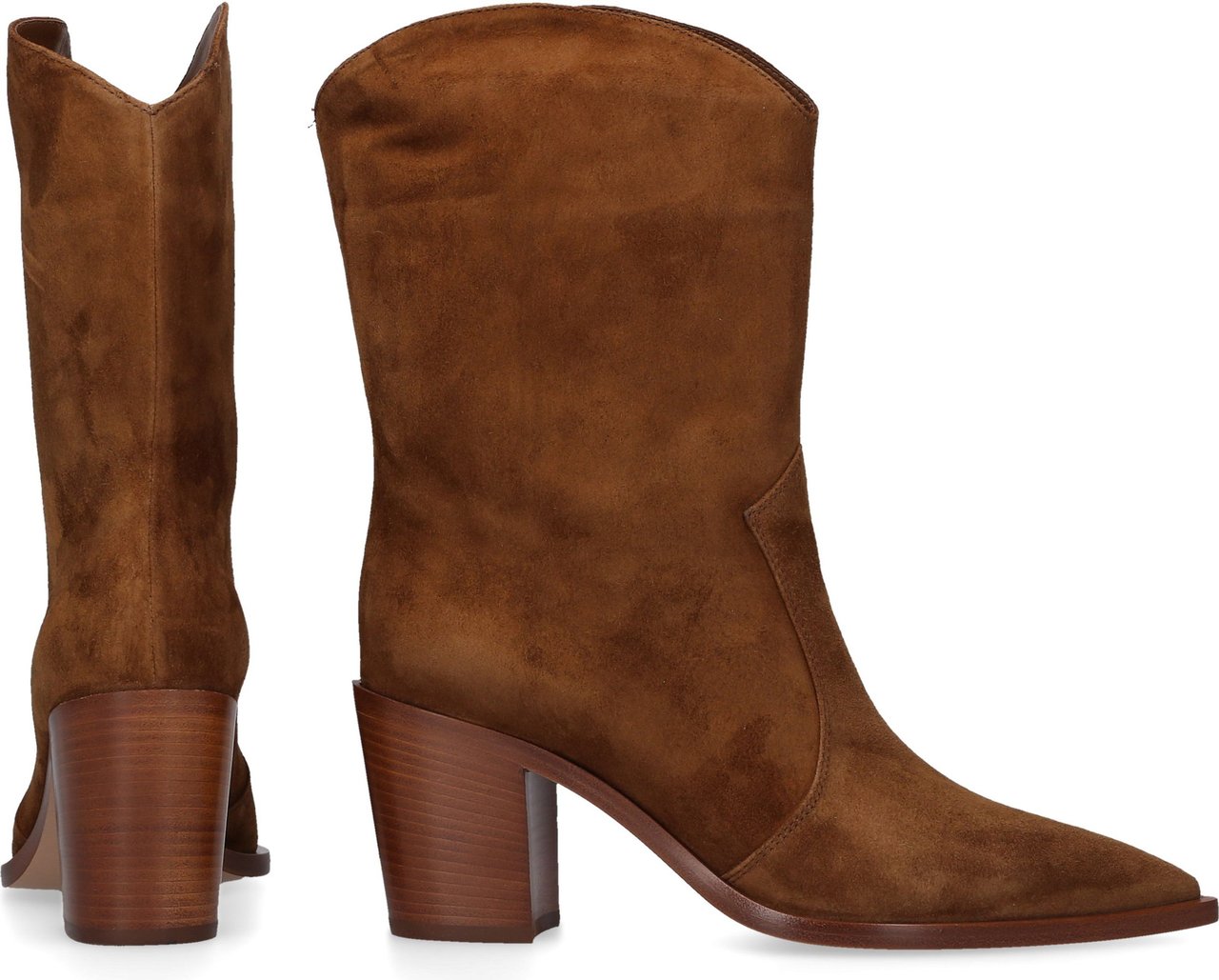 Gianvito Rossi Ankle Boots Denver Suede Texaner Bruin