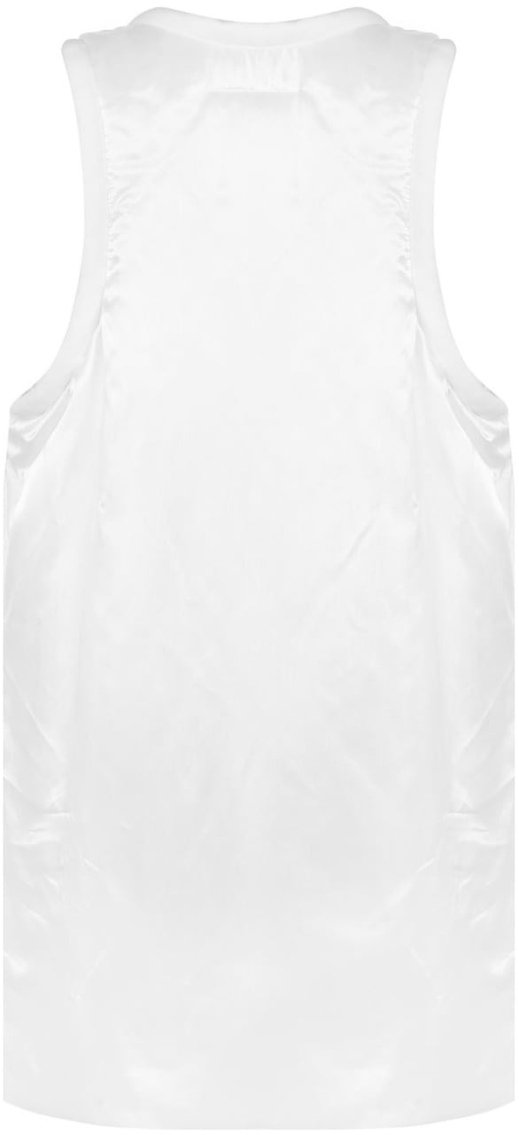 Maison Margiela Mm6 Logo Padded Tank Top Wit