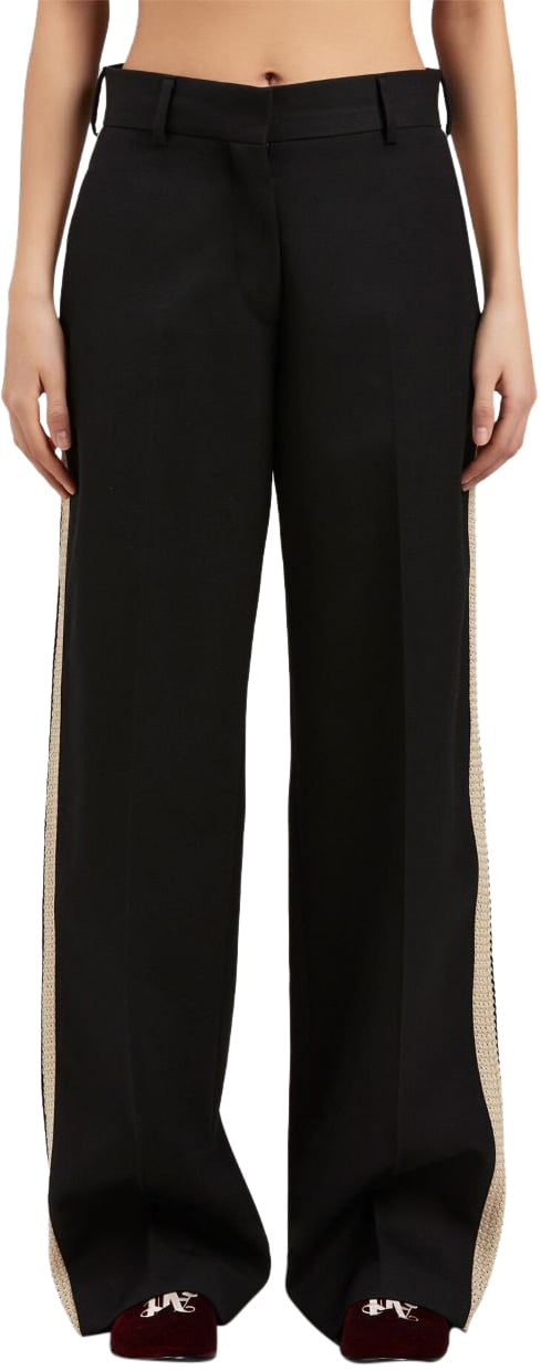 Palm Angels Palm Angels Black polyester blend pant Zwart