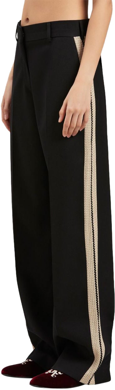 Palm Angels Palm Angels Black polyester blend pant Zwart