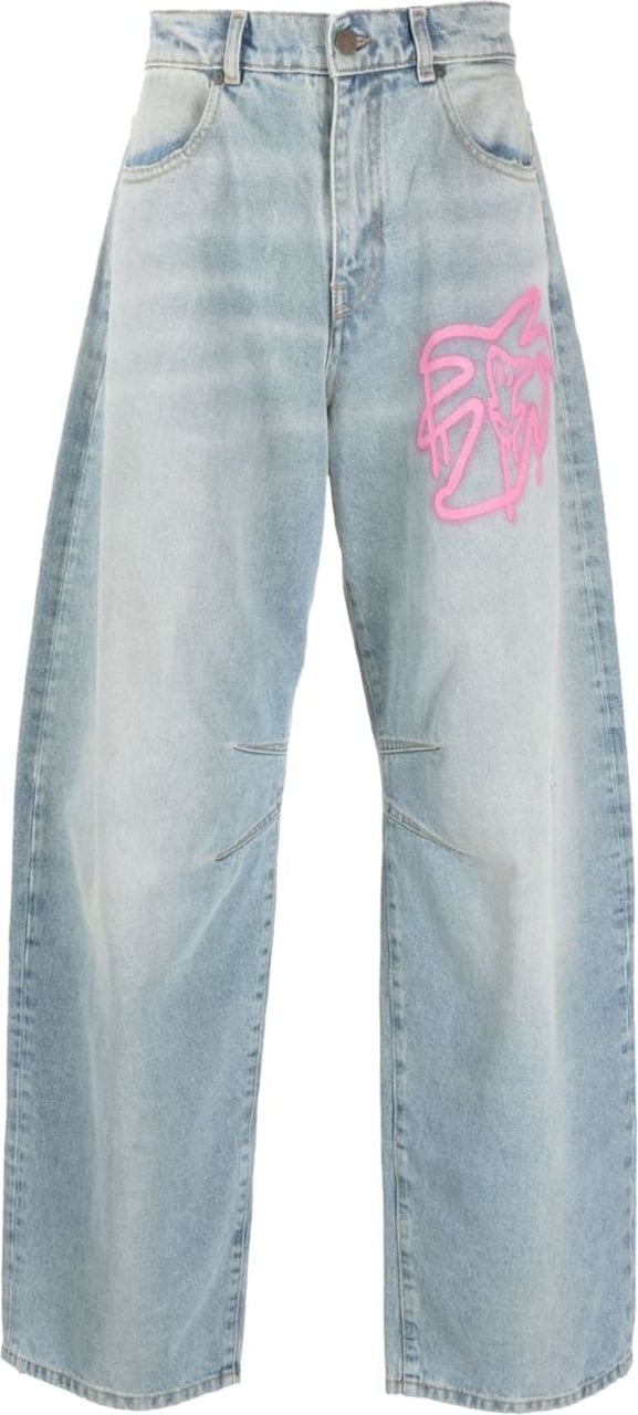 Palm Angels Trousers Blue Blauw