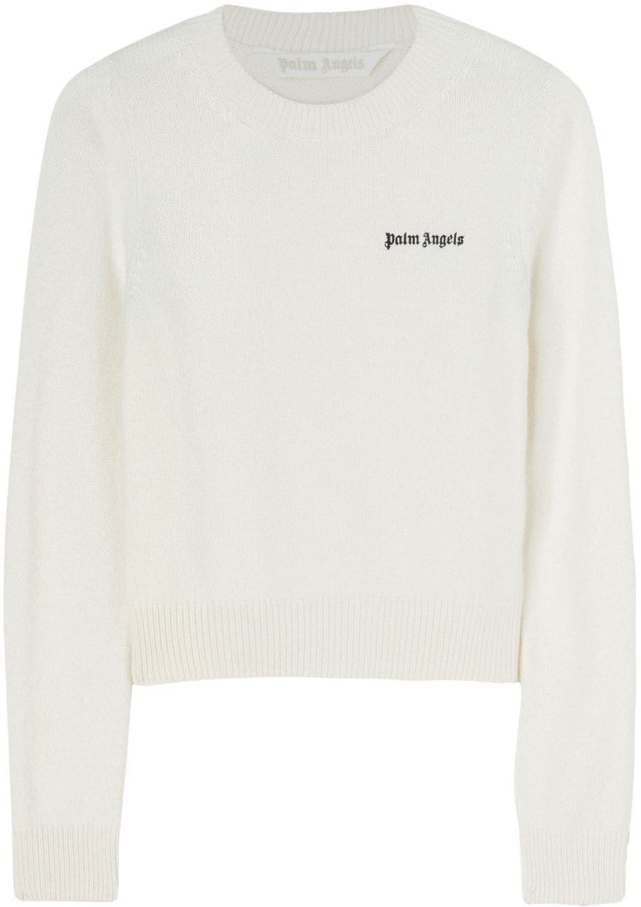 Palm Angels Palm Angels Ivory wool blend sweater Wit