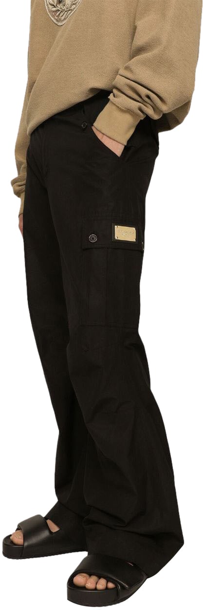 Dolce & Gabbana Cotton Cargo Trousers Zwart