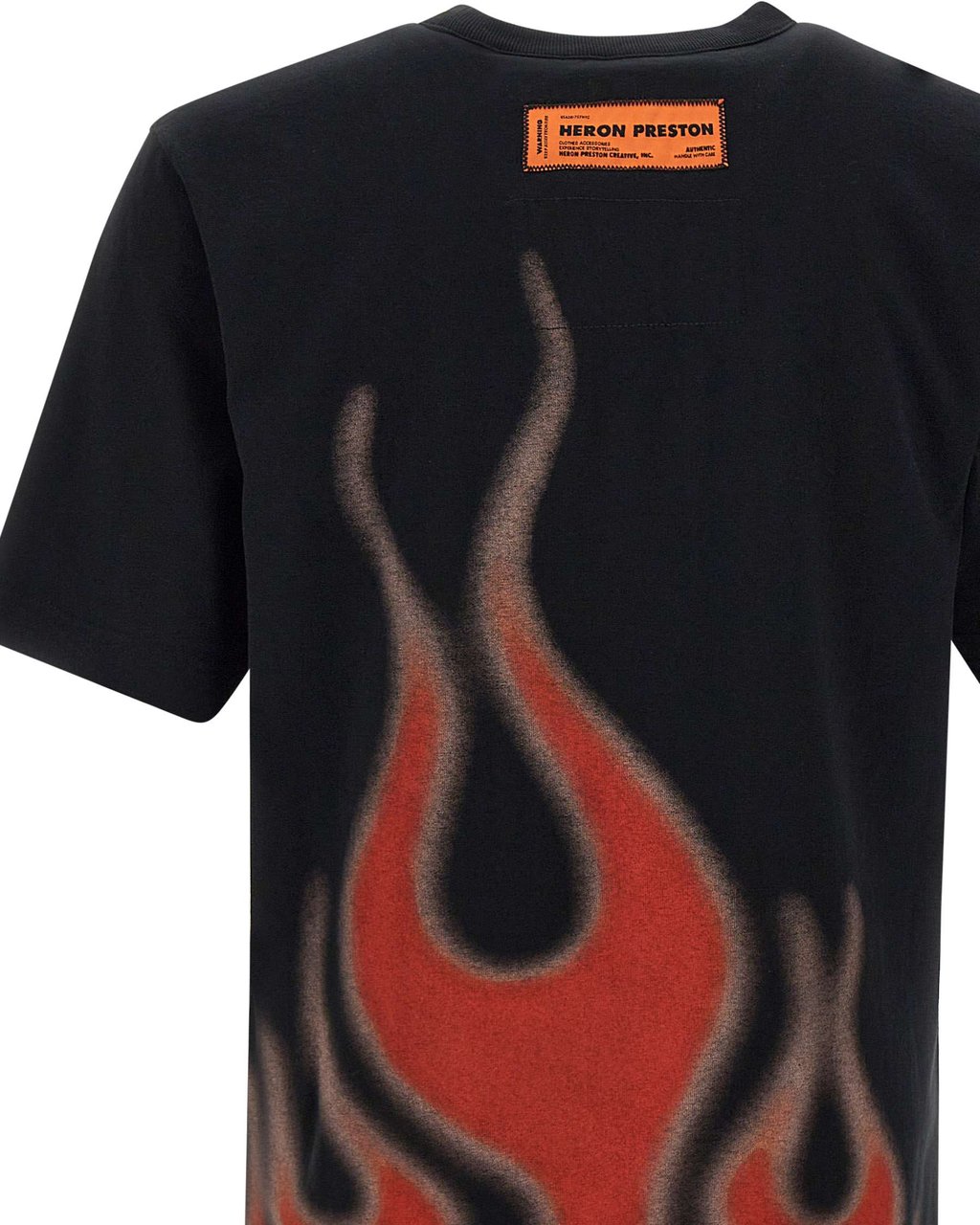 Heron Preston Heron Law Flames SS Tee Zwart