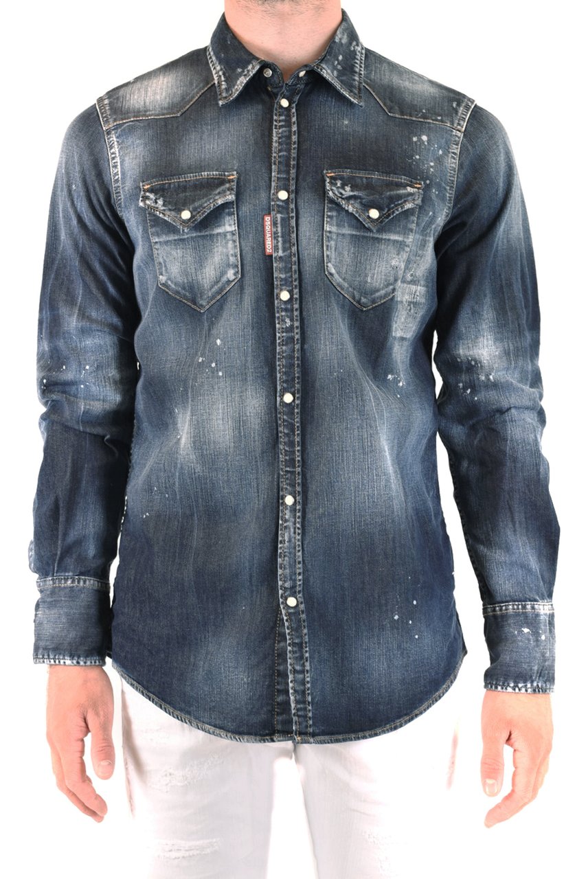 Dsquared2 Shirts Blue Blauw