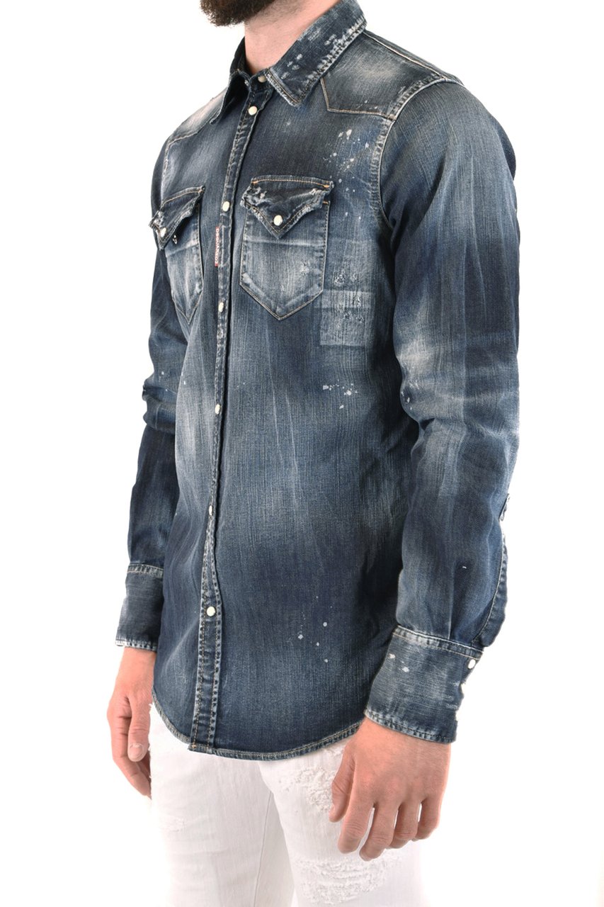 Dsquared2 Shirts Blue Blauw