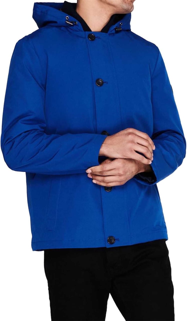 Michael Kors Logo Hooded Jacket Blauw