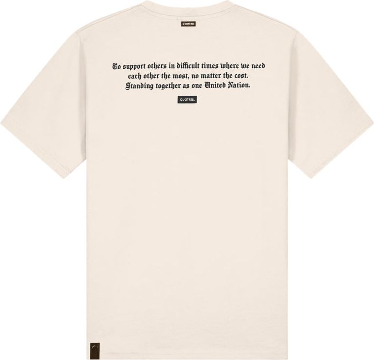 Quotrell Unity T-shirt | Sand / Black Beige