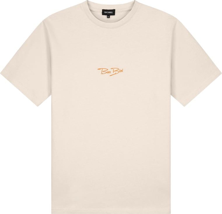 Quotrell Cura T-shirt | Sand / Orange Beige
