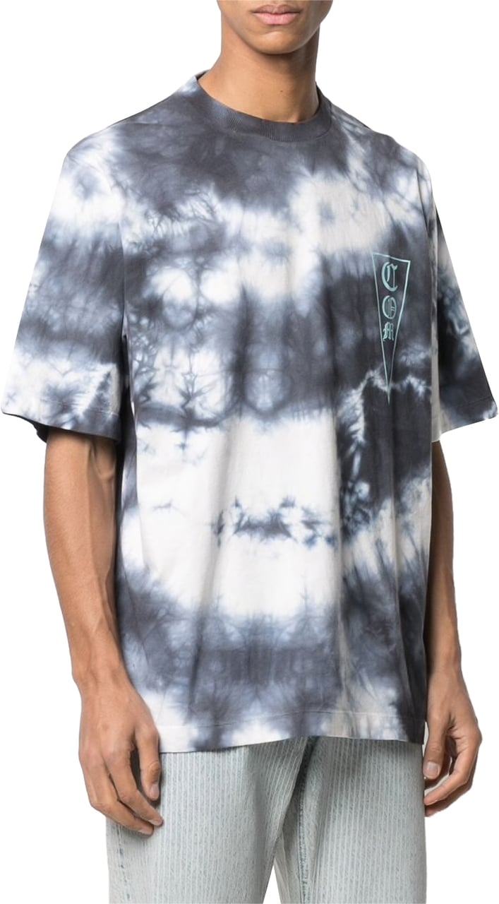 Marcelo Burlon Com Logo Tie-dye Oversize T-shirt Divers