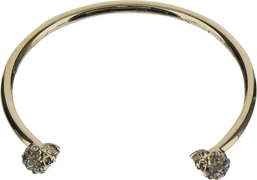Alexander McQueen Twin Skull Bracelet Goud
