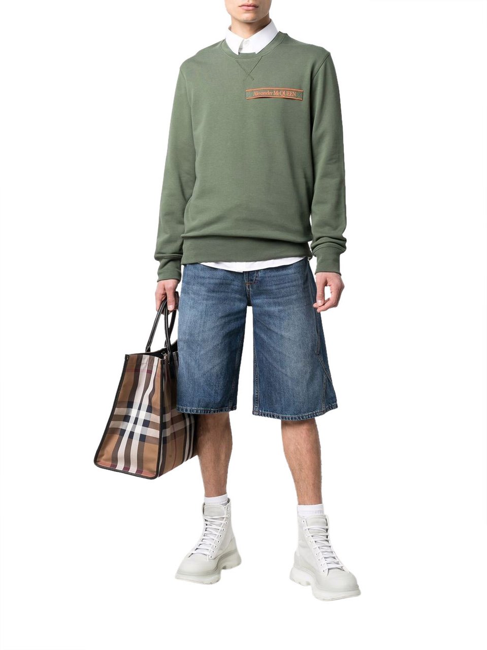 Alexander McQueen Shorts Blue Blauw