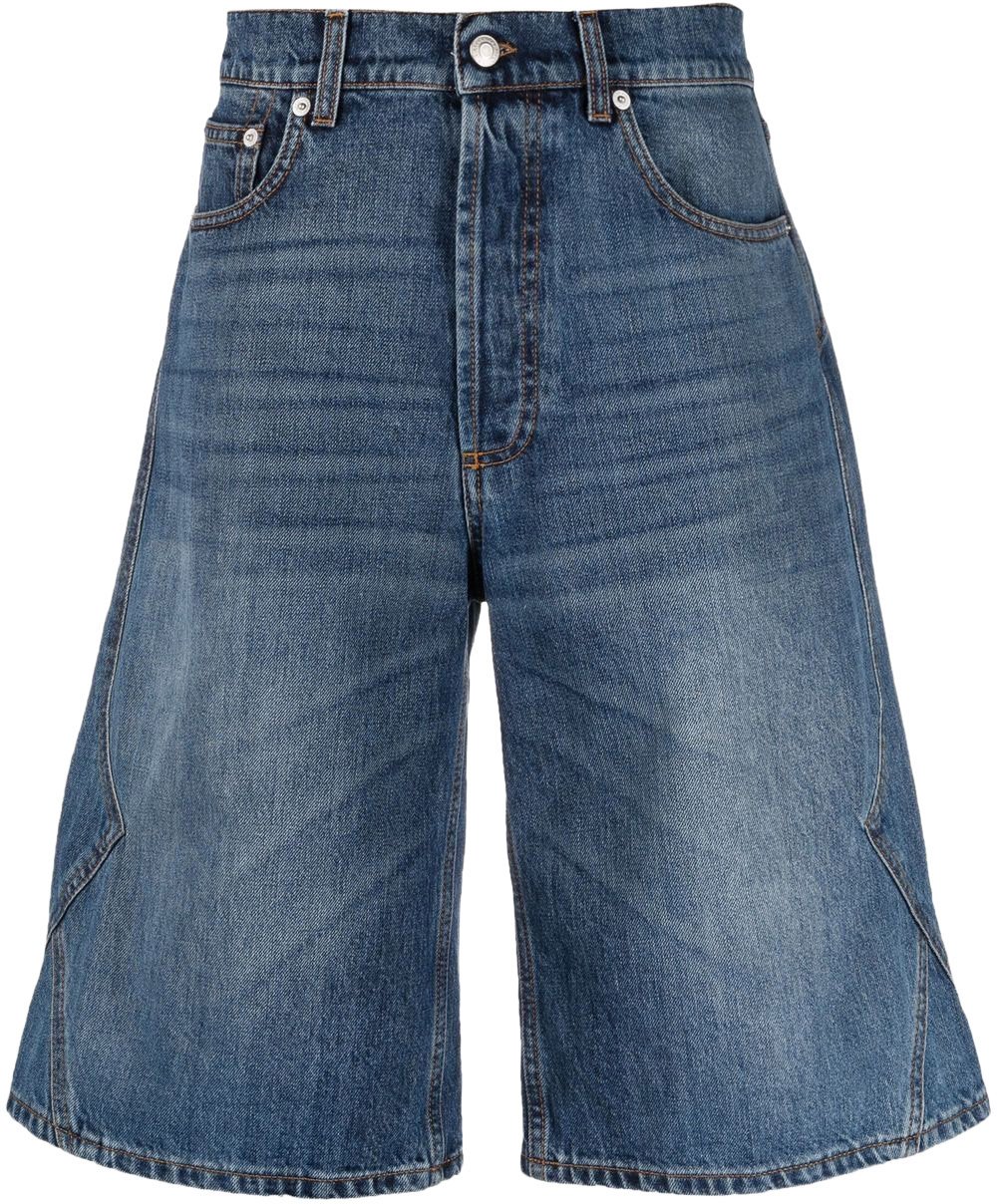 Alexander McQueen Shorts Blue Blauw