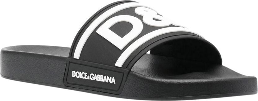 Dolce & Gabbana Rubber Sliders Zwart