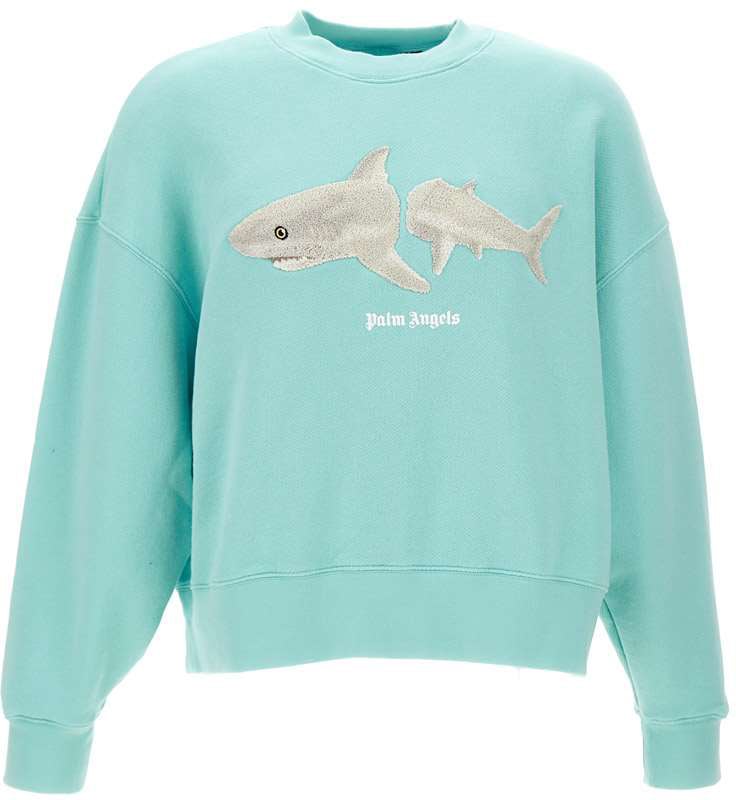 Palm Angels Sweaters Blue Blue Blauw