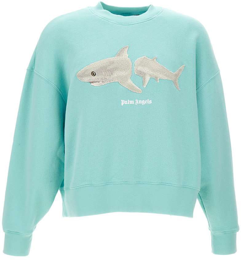 Palm Angels Sweaters Blue Blue Blauw