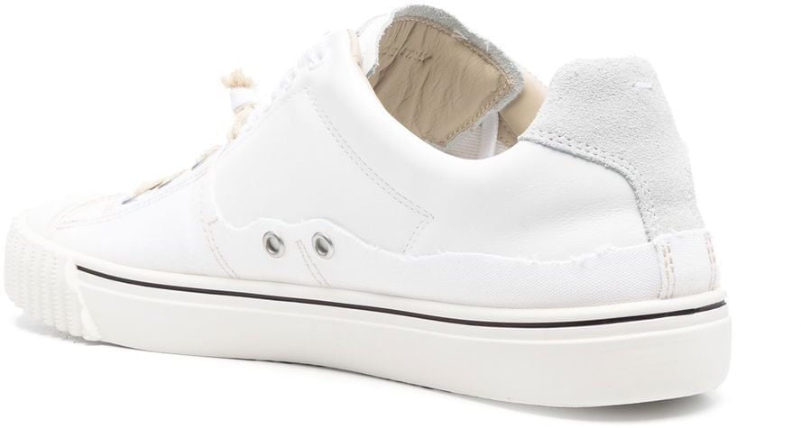 Maison Margiela Maison Margiela White leather and canvas sneakers Wit