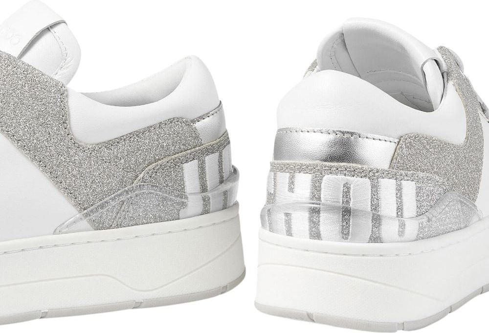 Jimmy Choo Sneakers Silver Zilver