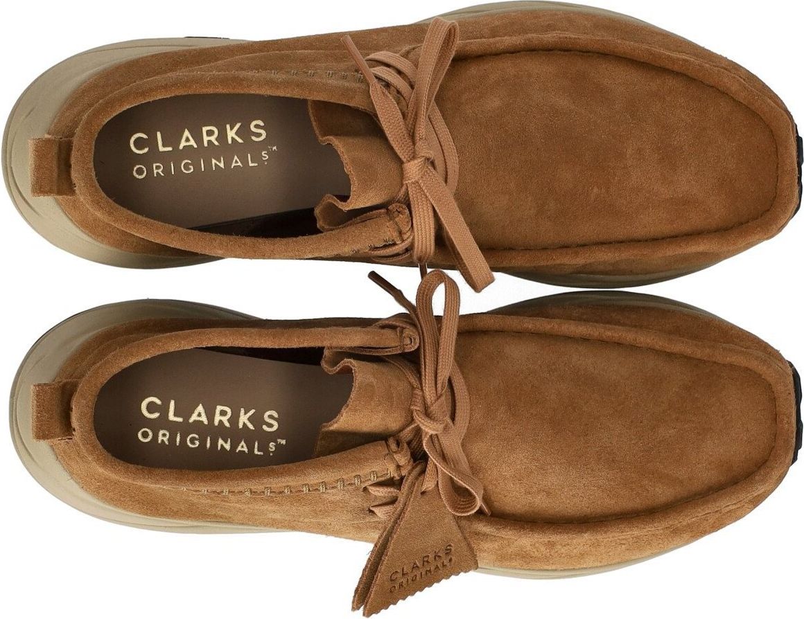 Clarks Original Wallabee Eden Light Brown Ankle Boot Black Zwart