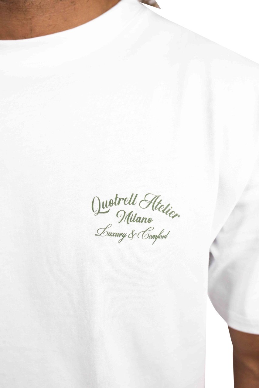 Quotrell Atelier Milano T-Shirt Heren Wit/Groen Wit