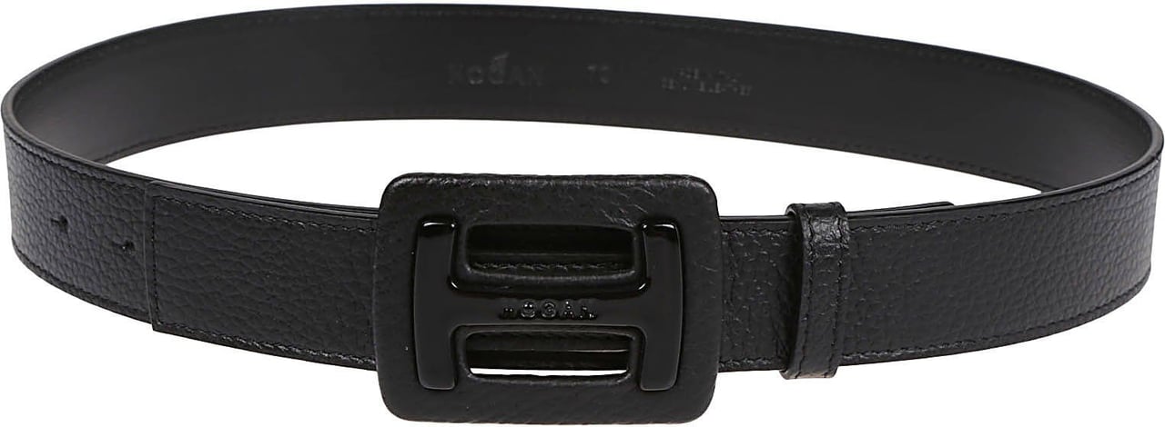 HOGAN Logo-plaque Belt Black Zwart