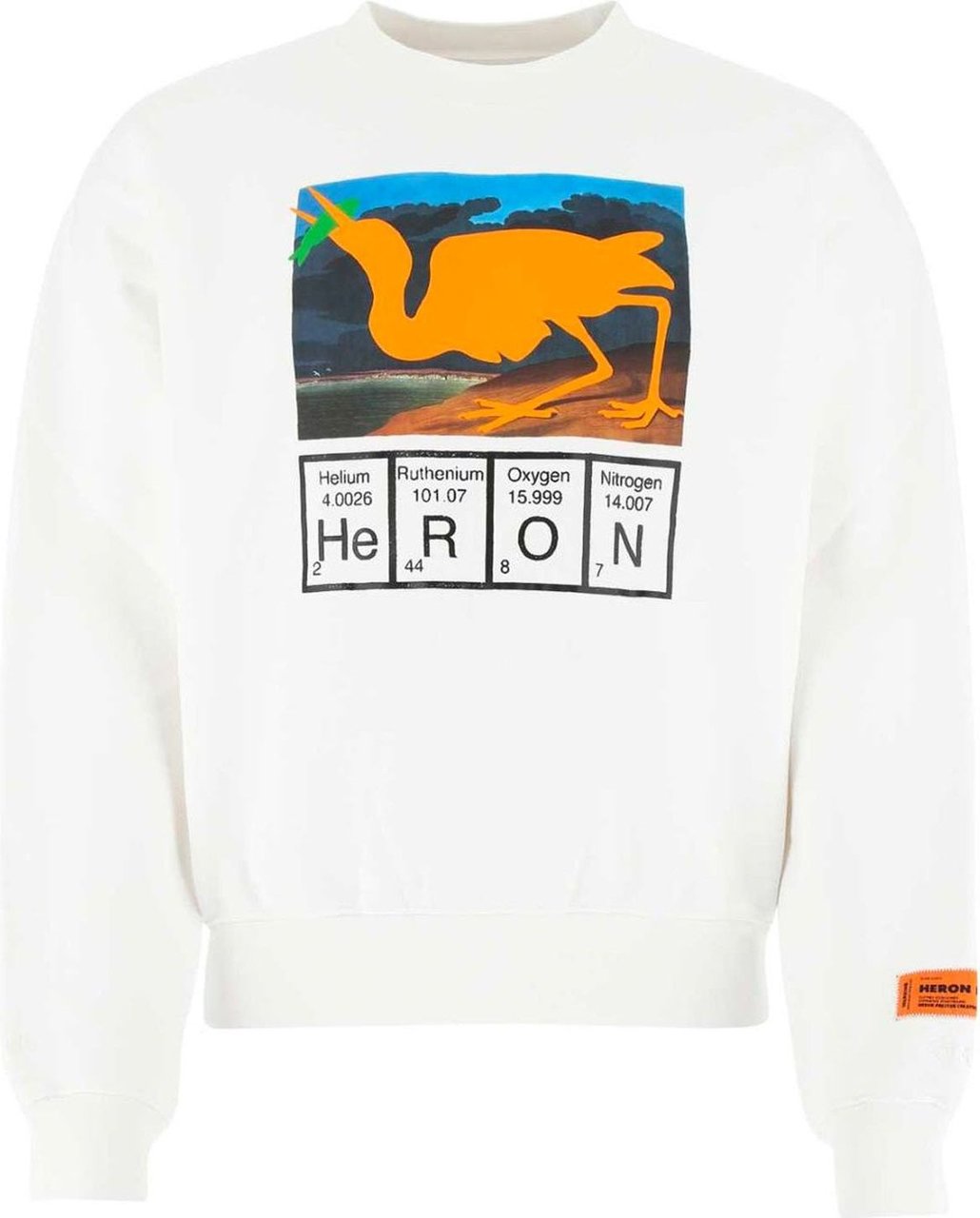 Heron Preston Heron Preston Periodic Table Print Sweatshirt Wit