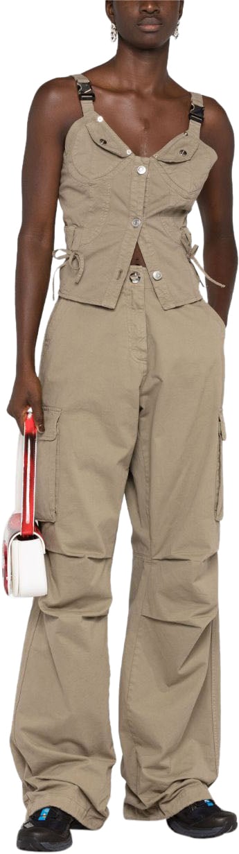 Coperni Wide Leg Cargo Pants Beige