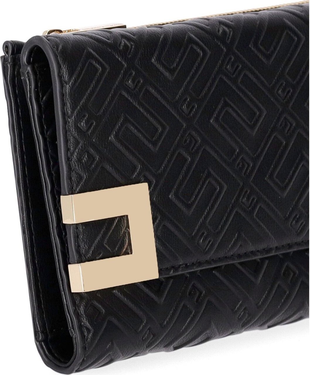 Elisabetta Franchi Black Monogram Clutch Bag Black Zwart