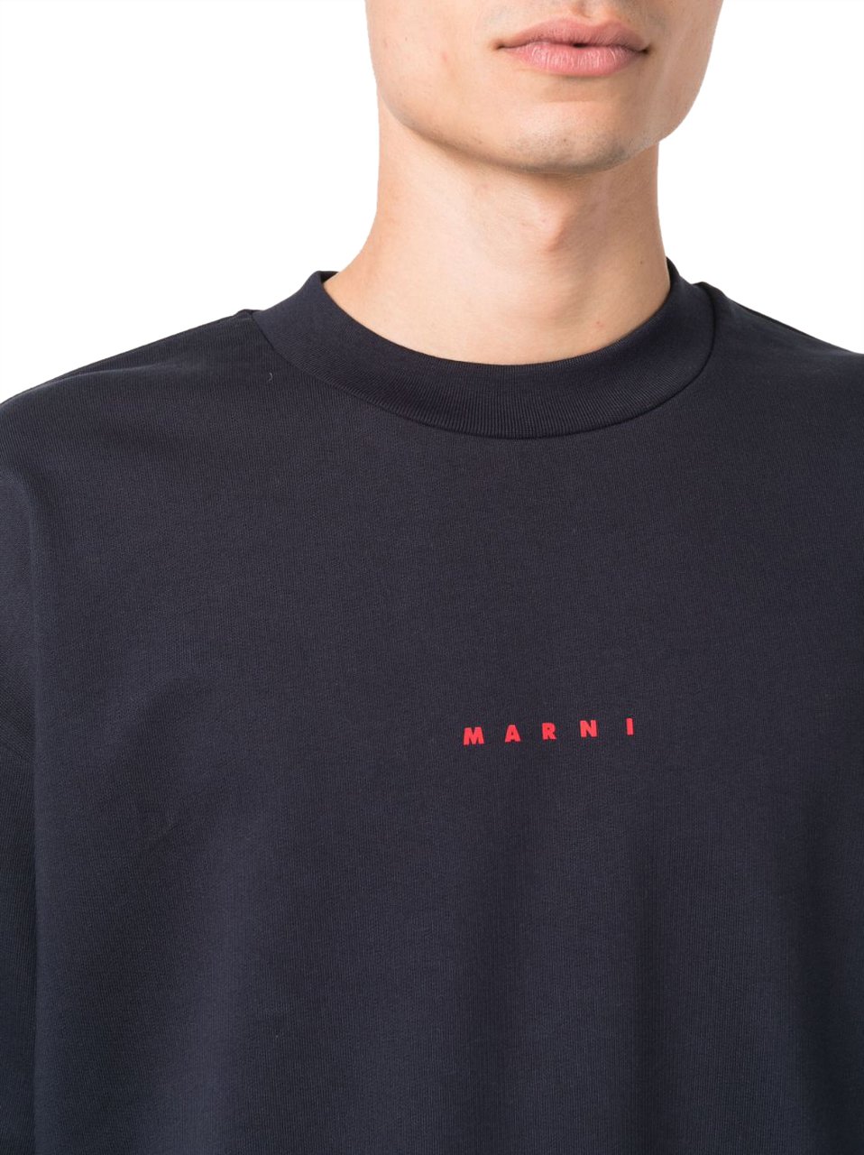 Marni Cotton Logo Sweatshirt Blauw