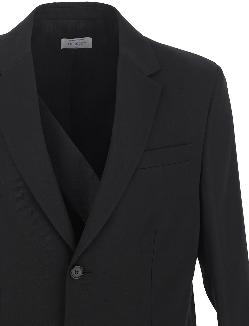 OFF-WHITE Ow Embroidered Strap Relax Zwart