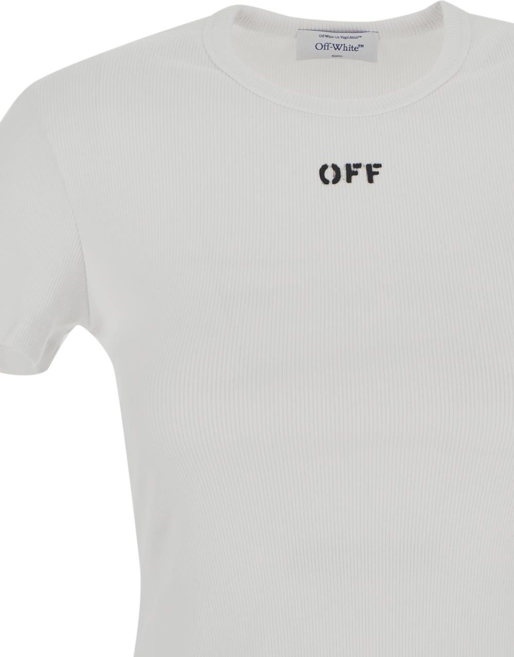 OFF-WHITE Off Stamp Rib Basic T-Shirt Wit