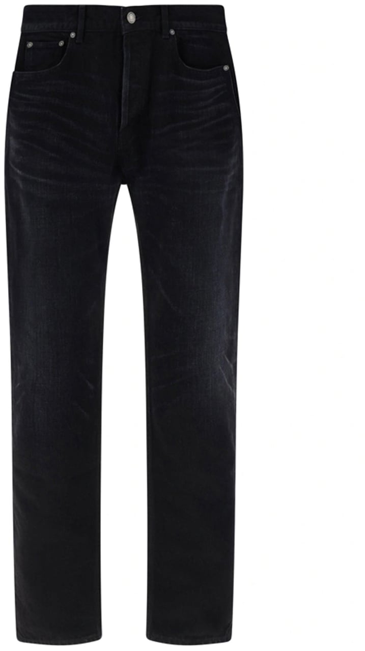 Saint Laurent Saint Laurent Cotton Denim Jeans Zwart