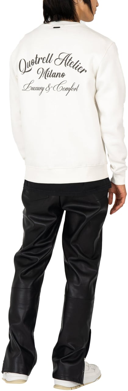 Quotrell Atelier Milano Crewneck | Off White/brown Wit