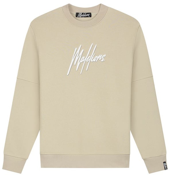 Malelions Men Duo Essentials Sweater - Beige Beige