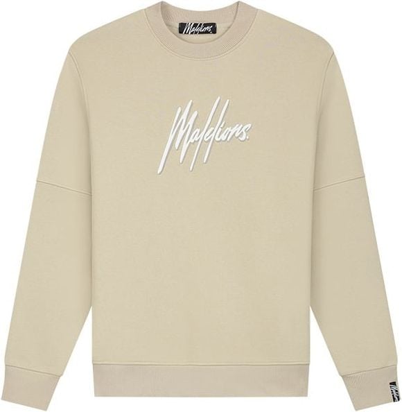 Malelions Men Duo Essentials Sweater - Beige Beige